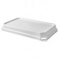 Lid for 10x7 in Rectangular Container | White | Fiber | Dome
