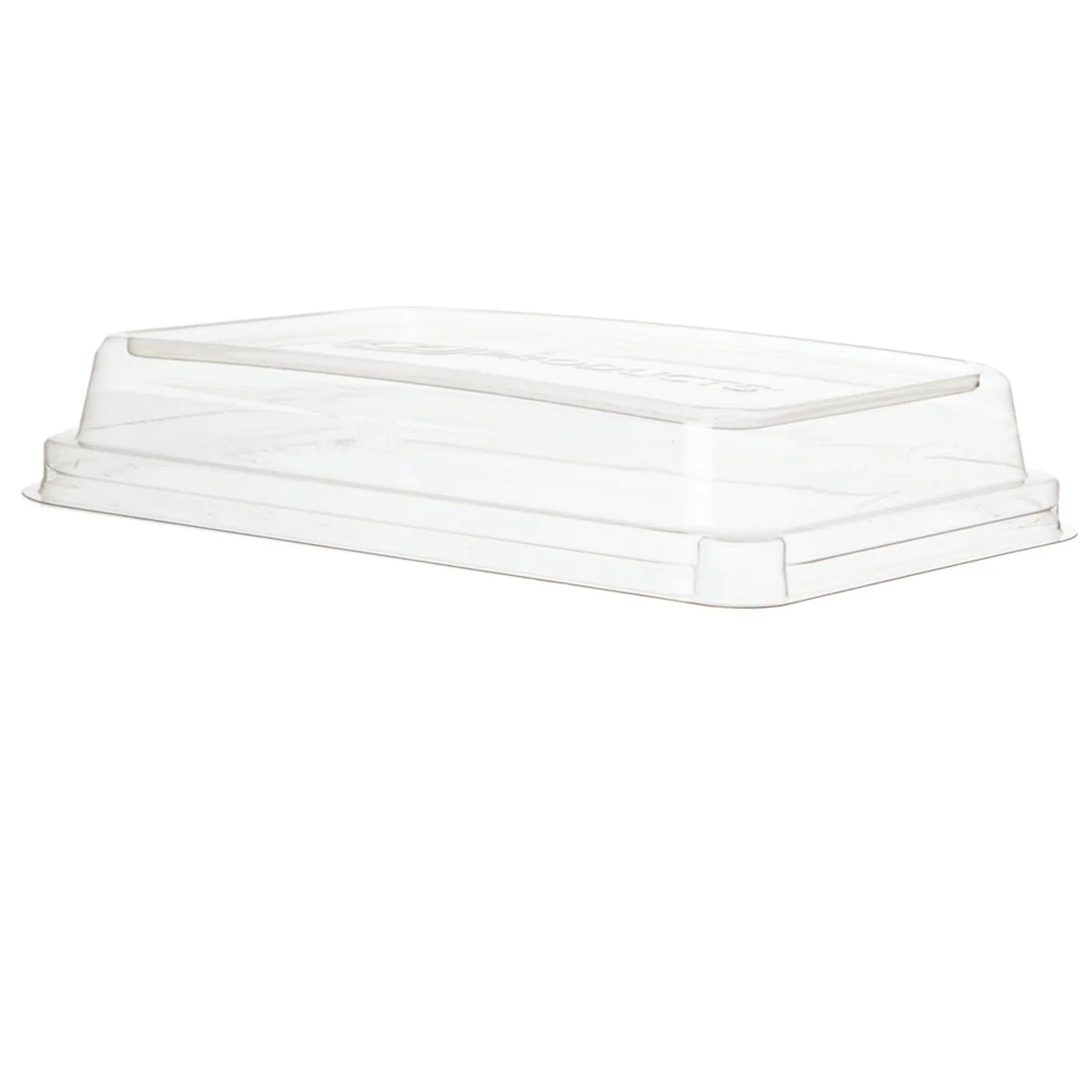 Lid for 10x7 in Rectangular Container | Clear RPET | Dome Lid
