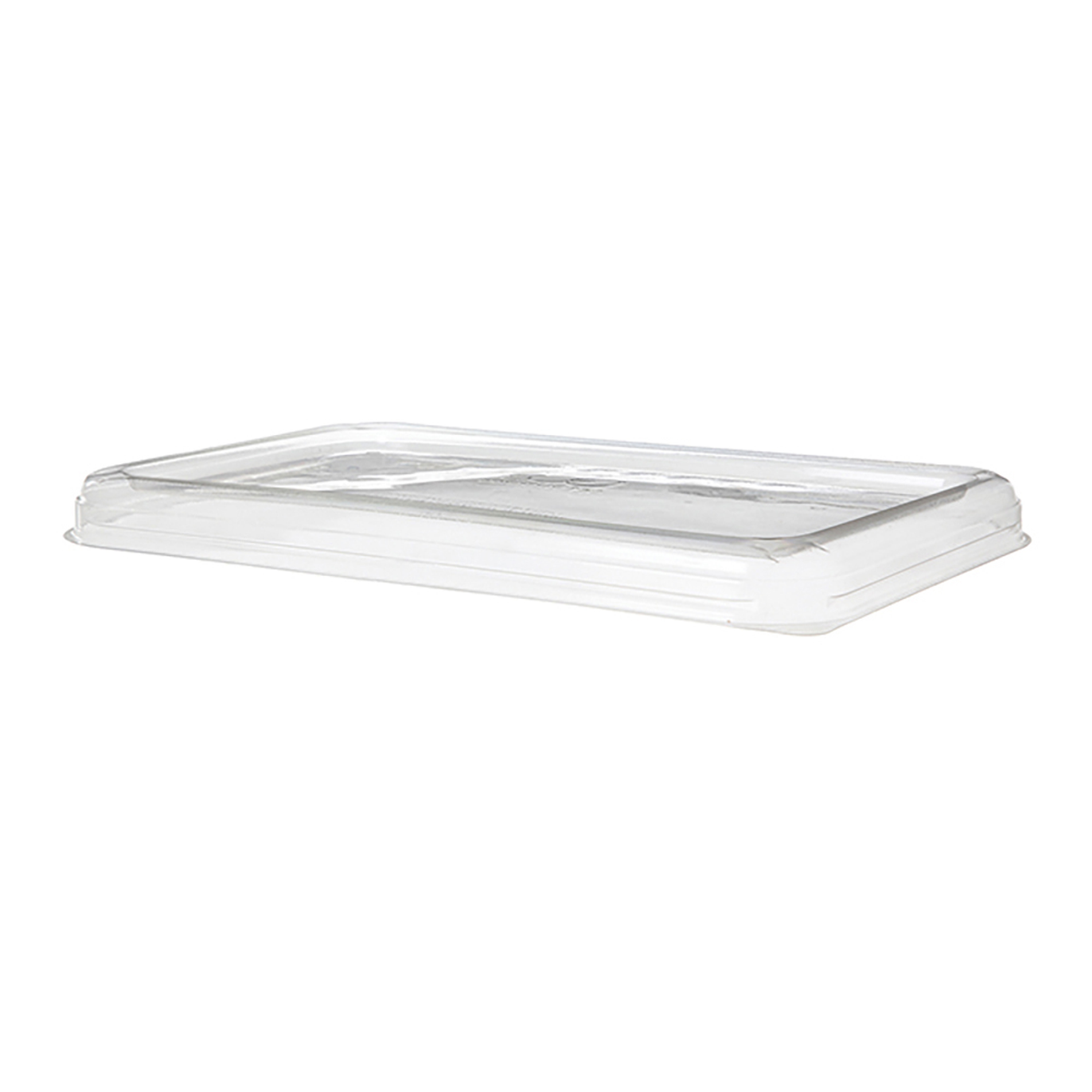 Lid for 10x7 in Rectangular Container | Clear RPET | Vented | Flat Lid