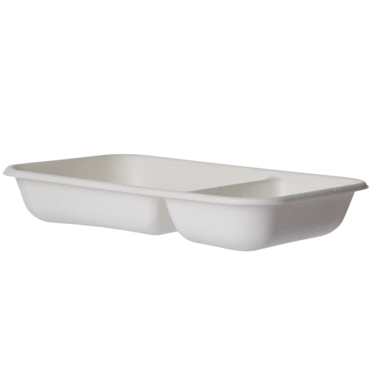 24 oz Takeout Box | 2-Compartment | White | Vanguard® | Compostable