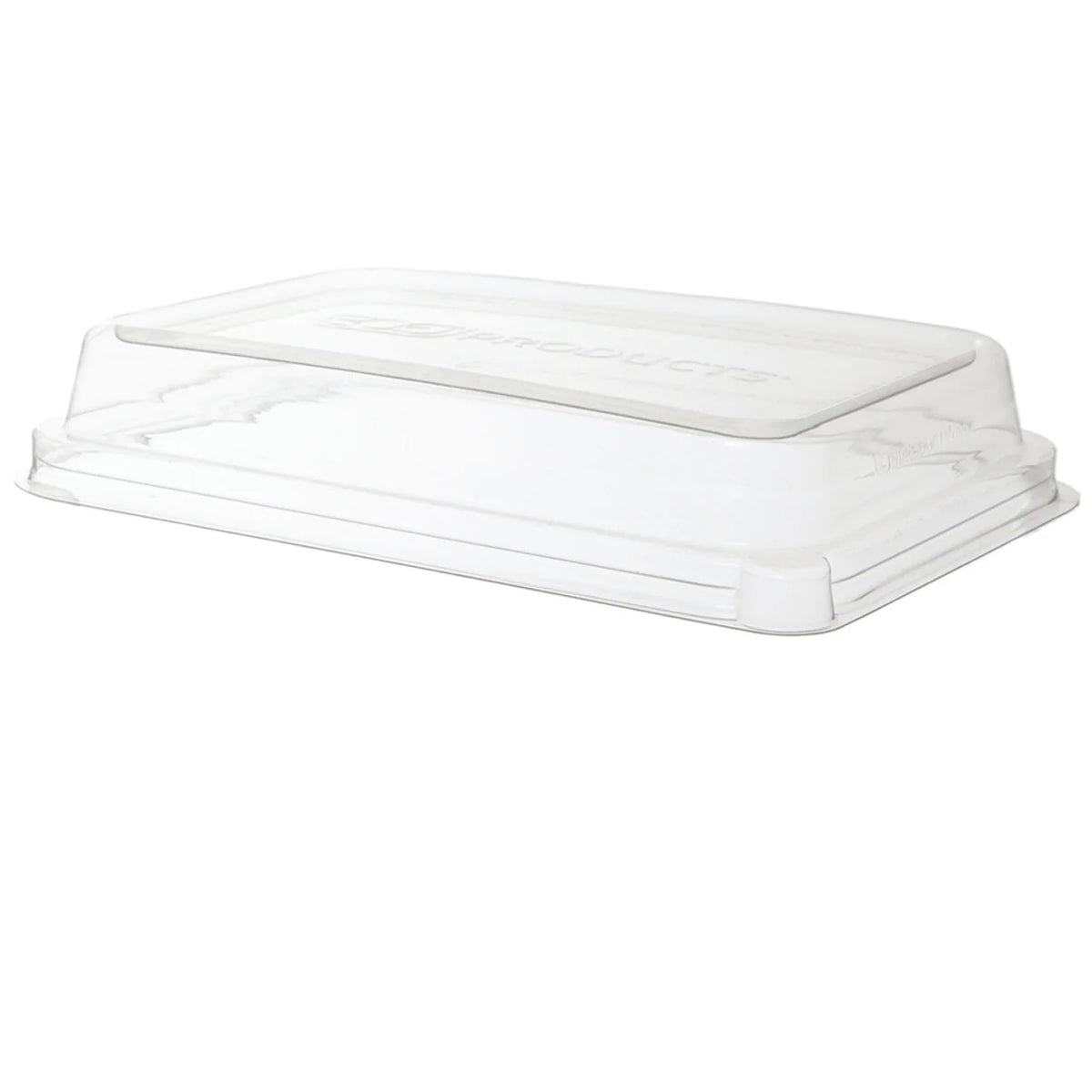 Lid for 24-32 oz Rectangular Container | Clear RPET | Raised Lid