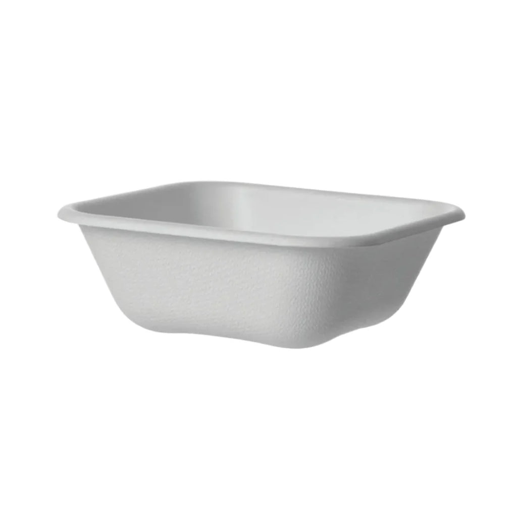 White square tray on a white background