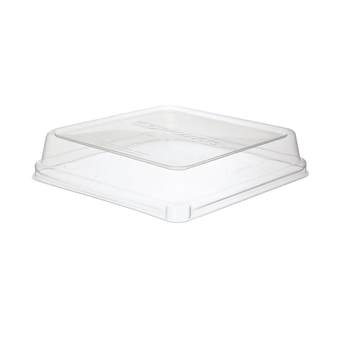 Lid for 8 in Square Tray | Clear PLA | Dome | Compostable