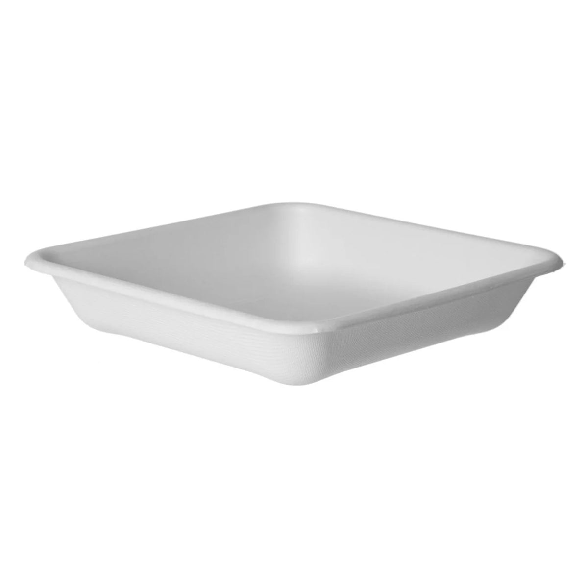8 in Tray | White Molded Fiber | Compostable