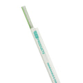 9.5" Wrapped Straw | 8mm | PLA | Bulk | Green Stripe