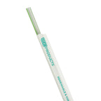 9.5" Wrapped Straw | 8mm | PLA | Bulk | Green Stripe