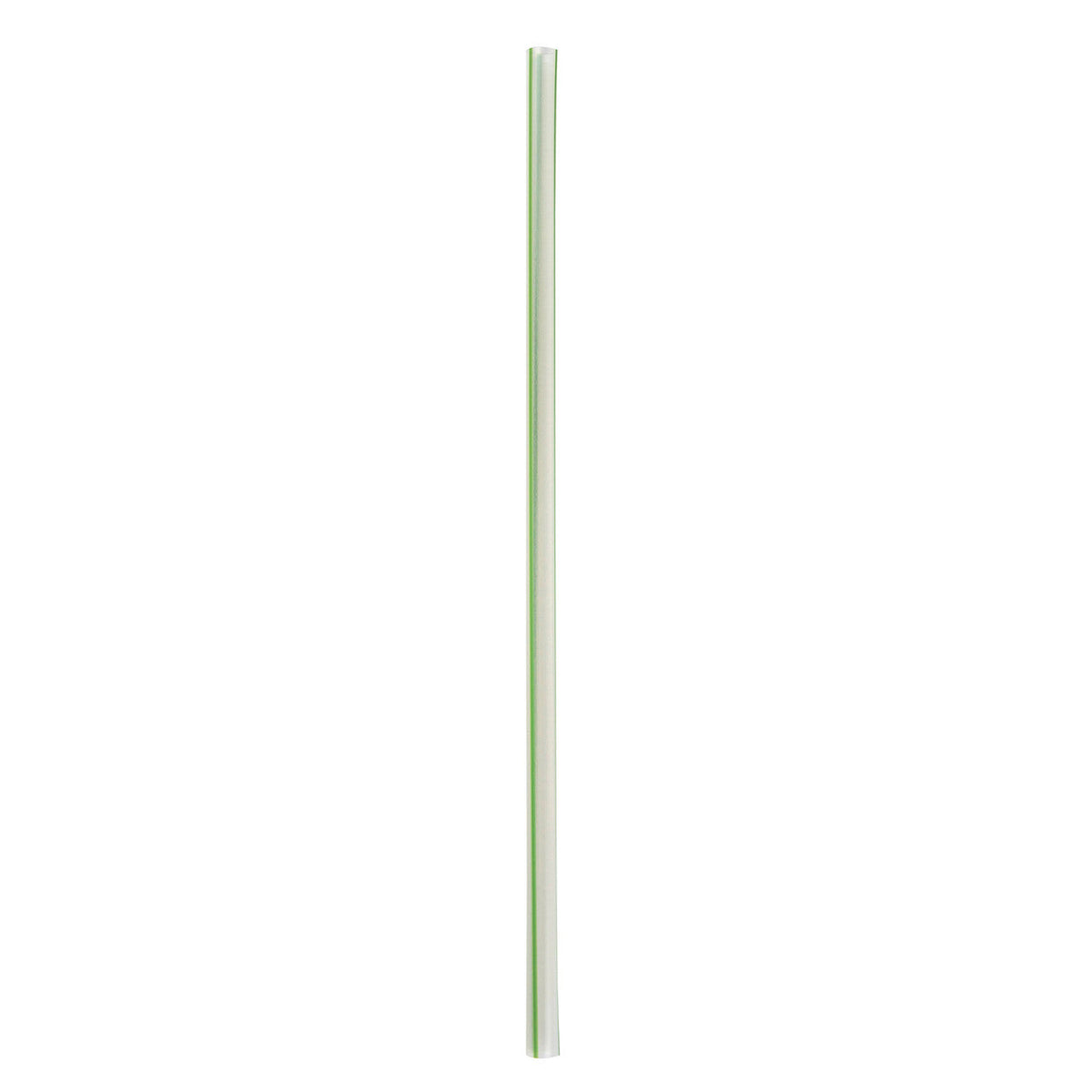 9.5" Wrapped Straw | 8mm | PLA | Bulk | Green Stripe