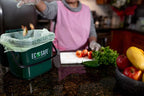 Compost Caddy Bin w/Compostable Trash Bags Set | Includes Bin & 2 Rolls of 2.5 gal Bags