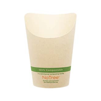 5.5 oz NoTree® Paper French Fry Scoop Cup | Compostable