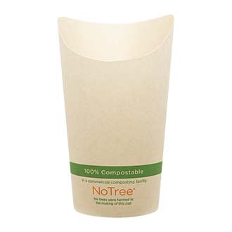 7.5 oz NoTree® Paper French Fry Scoop Cup | Compostable