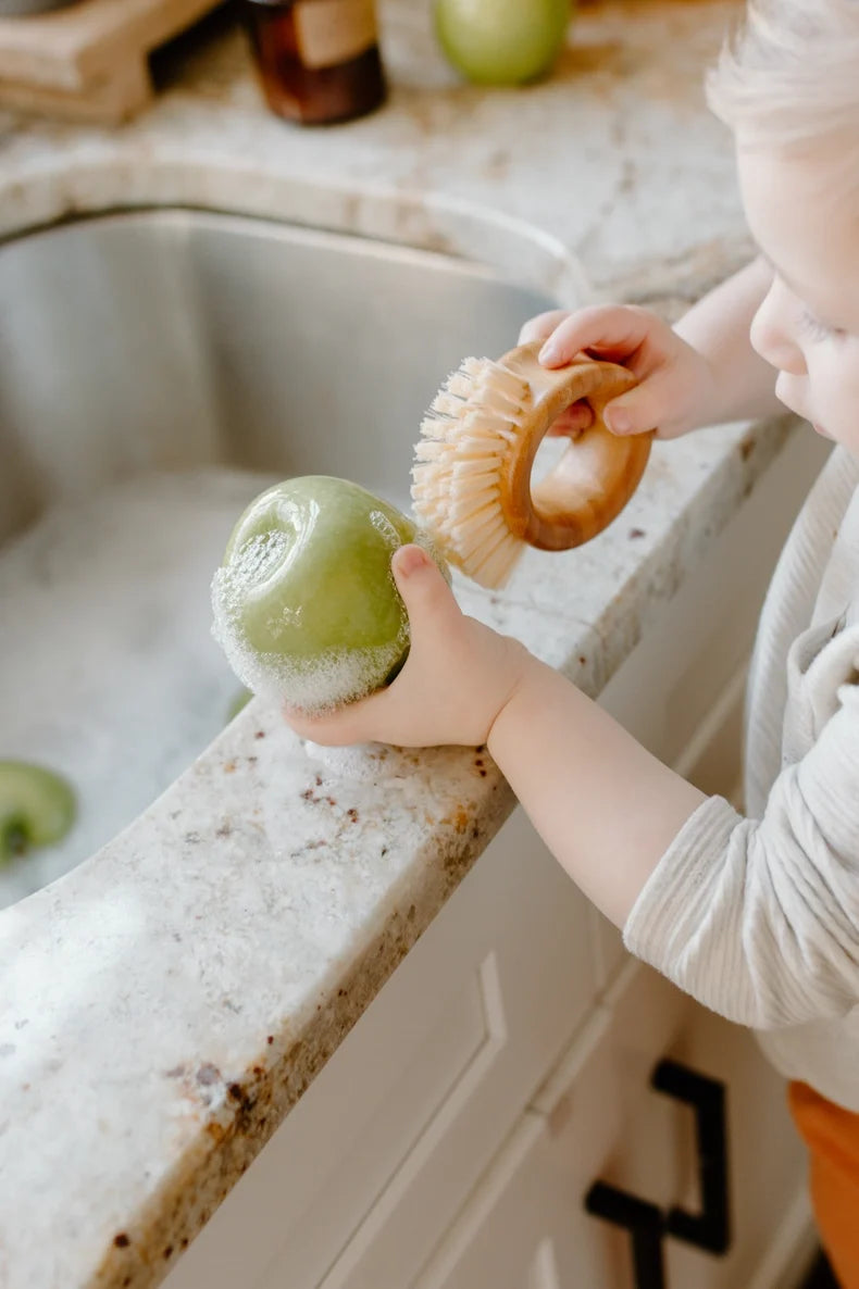 Fruit & Veggie Brush | Reusable | Bamboo Handle w/Recycled Bristles