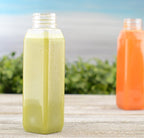12 oz Juice Bottle | Tall Square | PET | Clear