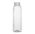 12 oz Juice Bottle | Tall Square | PET | Clear