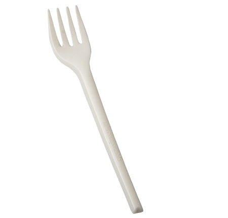 6.5" Compostable CPLA Fork | White | Bulk Packs | Case of 1000