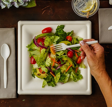 6.5" Compostable CPLA Fork | White | Bulk Packs | Case of 1000