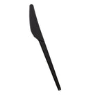 7" Compostable CPLA Knife | Black | Bulk Packs | Case of 1000