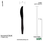 7" Compostable CPLA Knife | White | Bulk Packs | Case of 1000