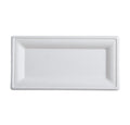 10" x 5" Rectangular Plate | White Sugarcane Fiber | Case of 500