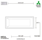 10" x 5" Rectangular Plate | White Sugarcane Fiber | Case of 500