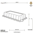 Recyclable Dome Lid for 10" x 5" Rectangular Plate | Clear | Lid Only | Case of 500