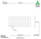 13" x 8" Rectangular Plate | Tan Fiber