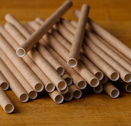 5.75" Kraft Paper Straws | Unwrapped | Case of 2500