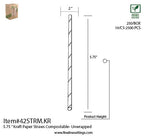 5.75" Kraft Paper Straws | Unwrapped | Case of 2500
