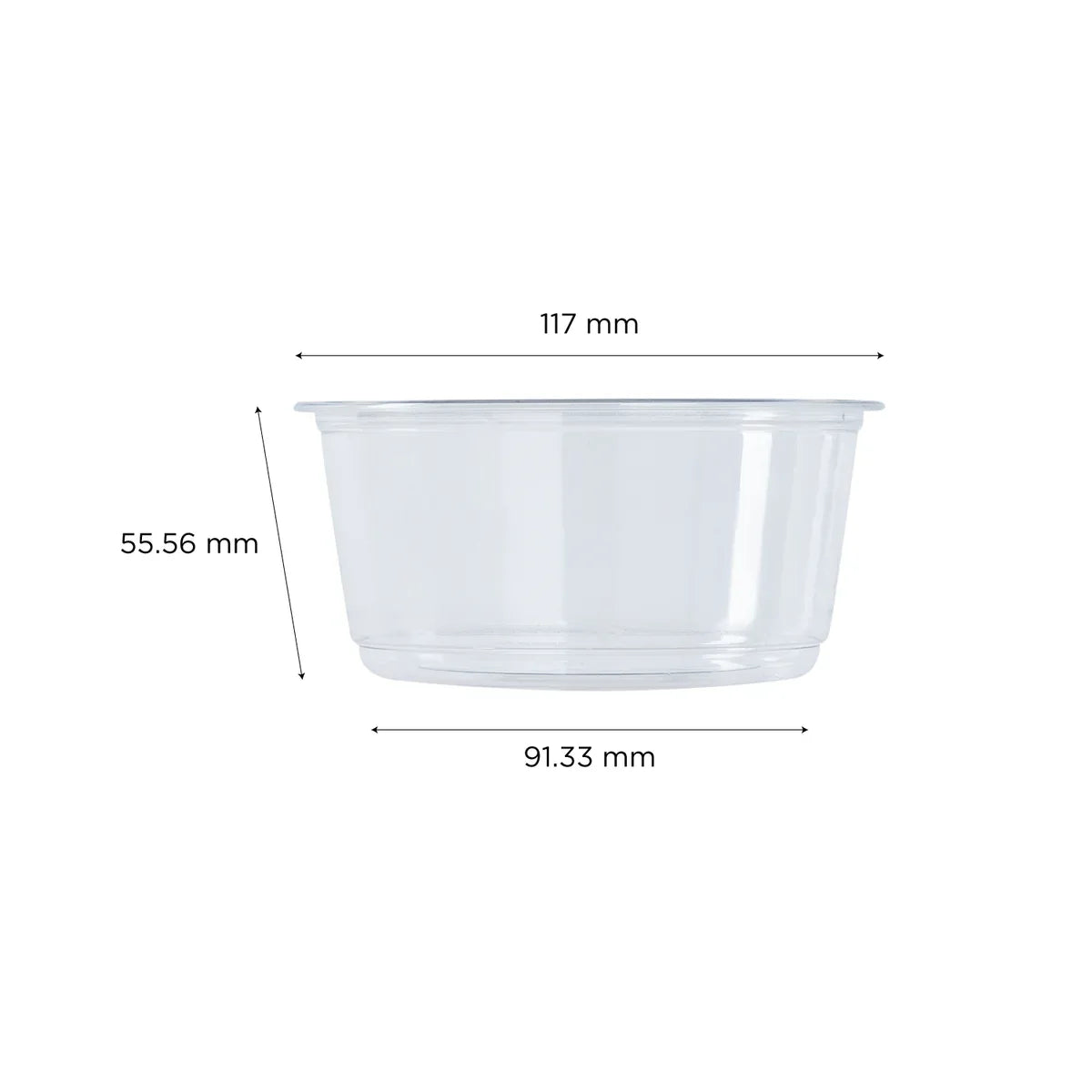 12 oz Round Deli Container | PET Plastic | Unprinted