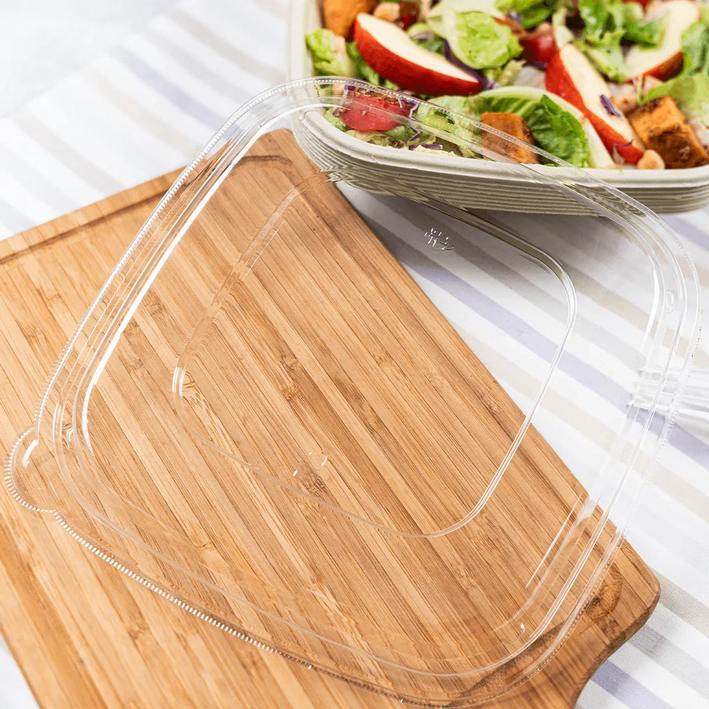 Lid for 32-48 oz Square Bowl | Recyclable PET Plastic