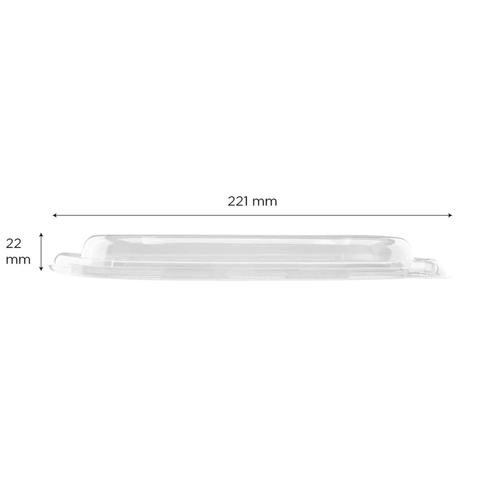 Lid for 32-48 oz Square Bowl | Recyclable PET Plastic