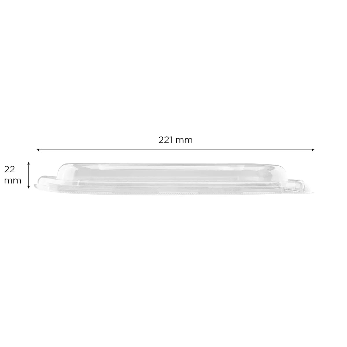 Lid for 32-48 oz Square Bowl | Recyclable PET Plastic
