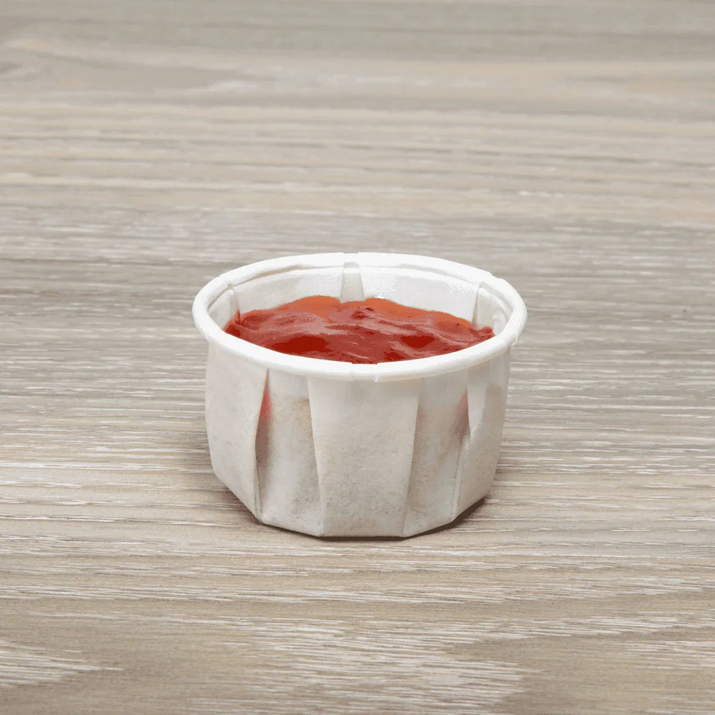 1 oz White Portion Cup | Uncoated Paper | Compostable