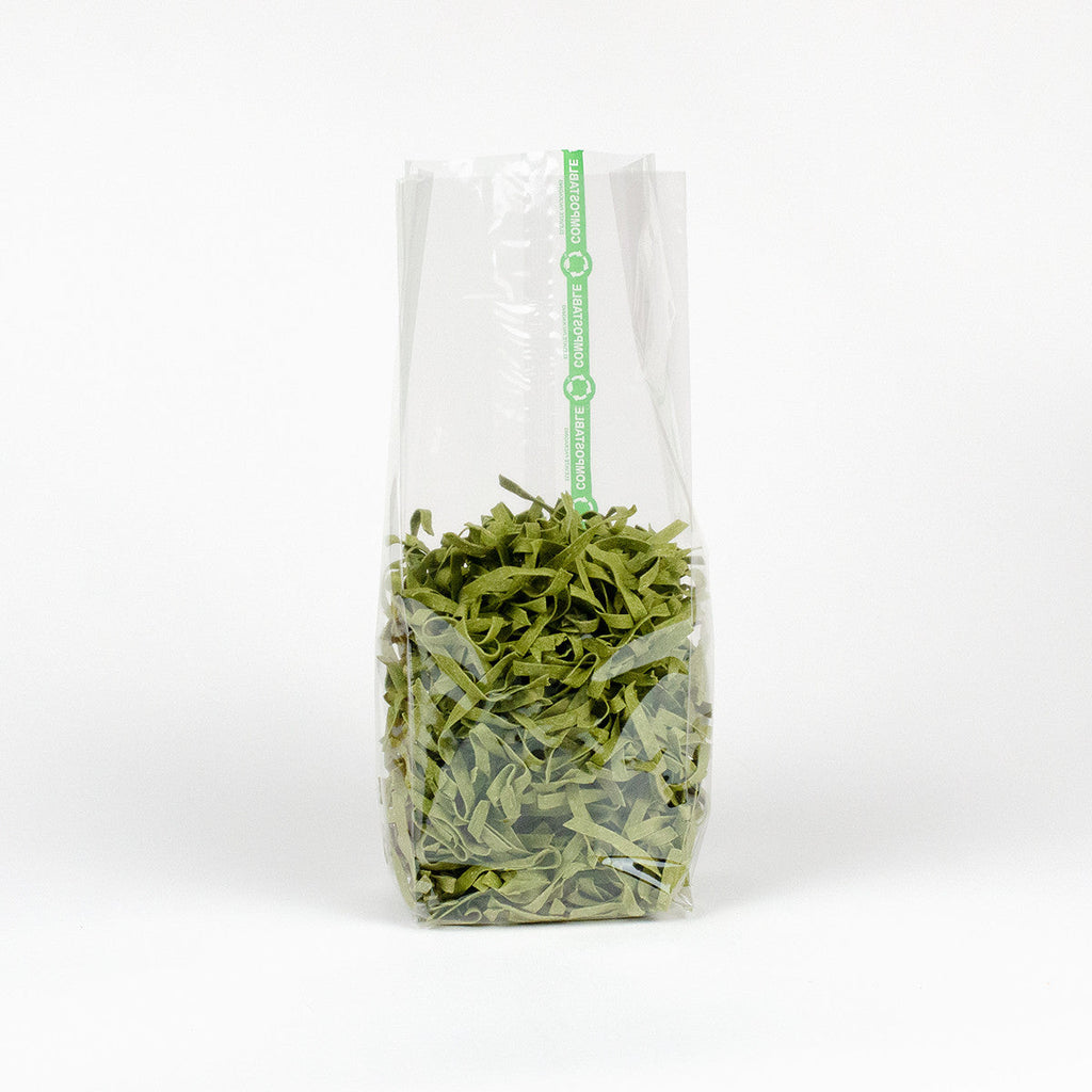 4.5" x 3.25" x 13" Compostable Cellophane Bags | Clear
