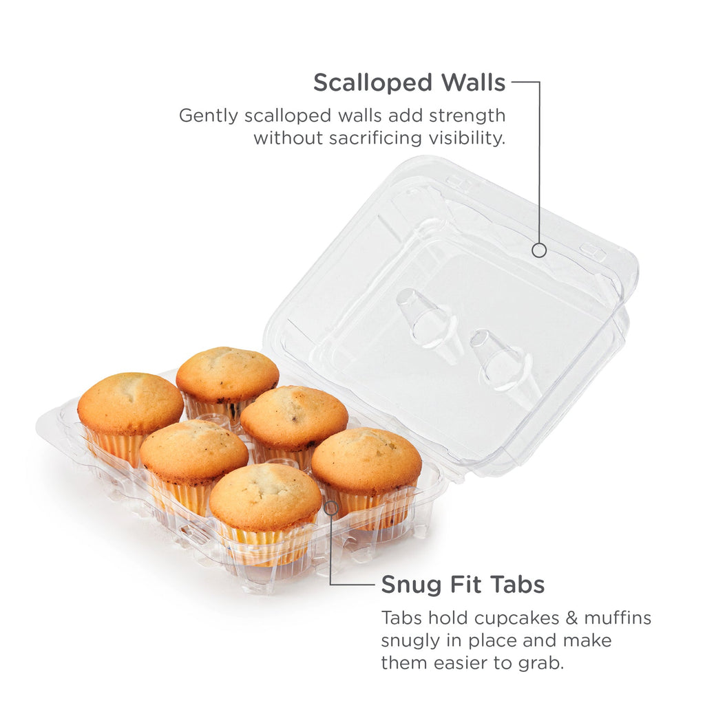 Clear Muffin packaging on a plain white background with features noted.