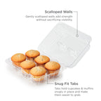 Clear Muffin packaging on a plain white background with features noted.