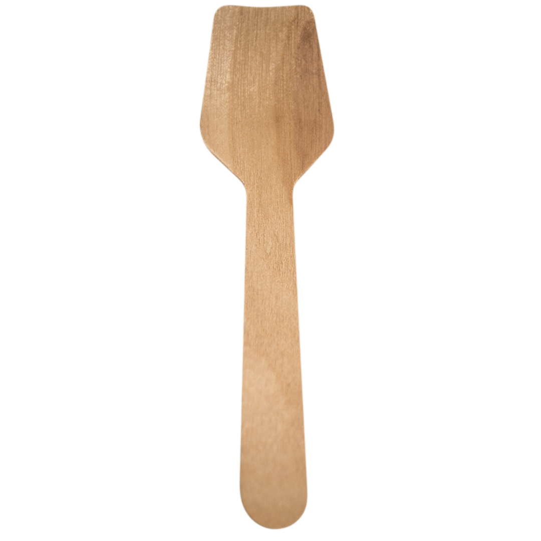 3.5" Wooden Tasting Spoon | Square End | Home Compostable