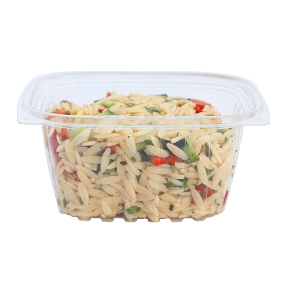 16 oz Rectangle Deli Container | Compostable | PLA | Clear