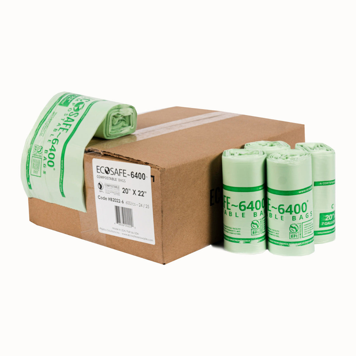 7 gal Certified Compostable Trash Bags | 20"x22"