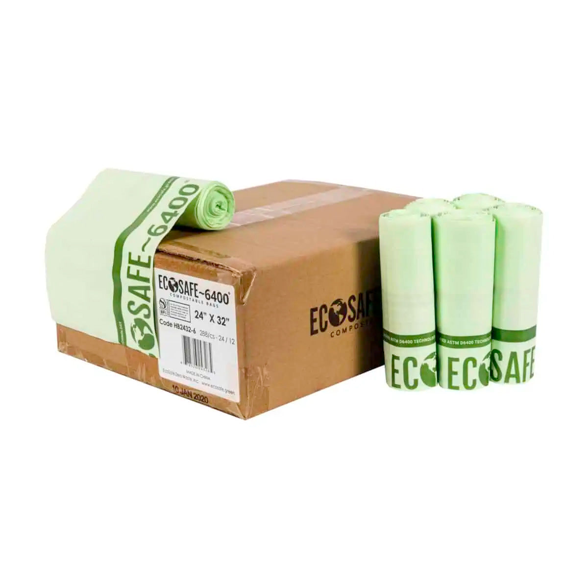 13 gal Certified Compostable Trash Bags | 24"x32"