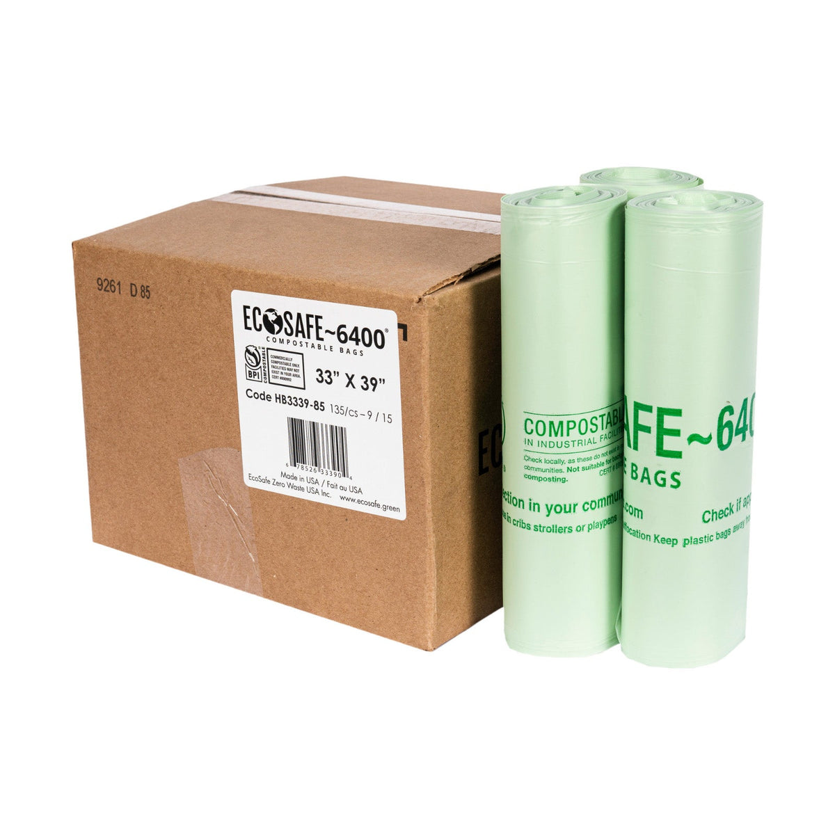 35 gal Certified Compostable Lawn & Leaf Bag 33"x39"