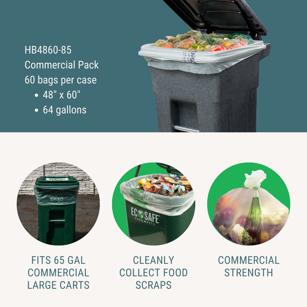 64 gal Certified Compostable Large Liner | 48"x60"