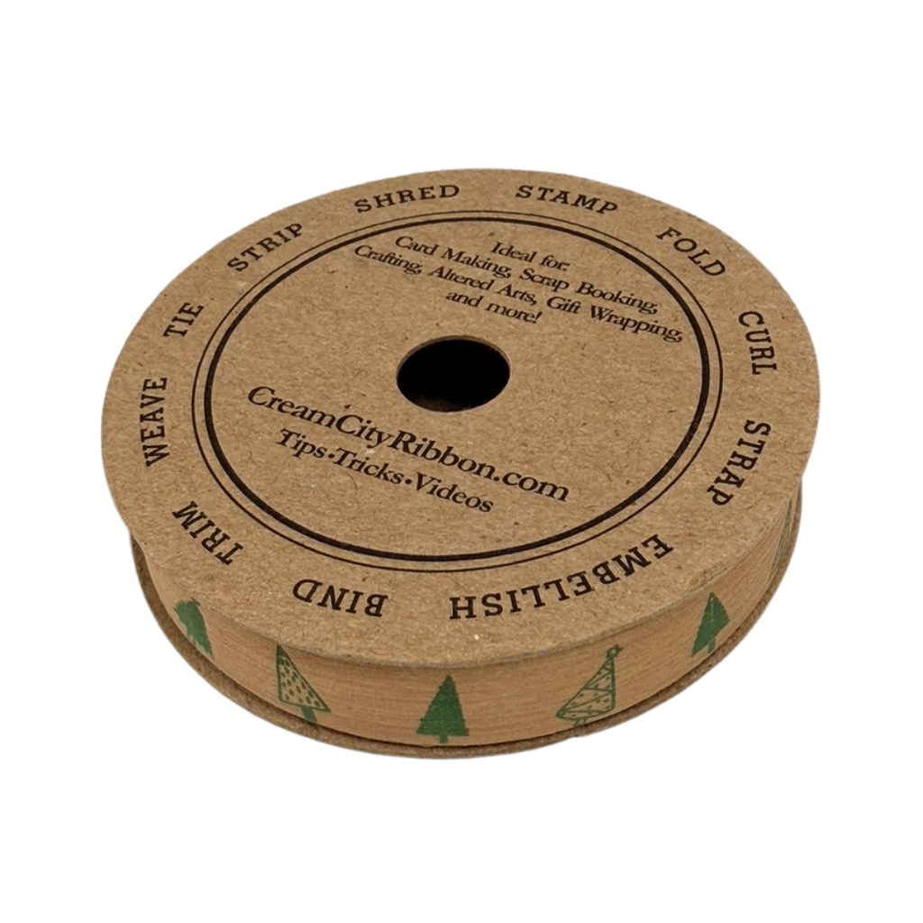 Compostable Curling Ribbon | Cotton | Holiday Trees
