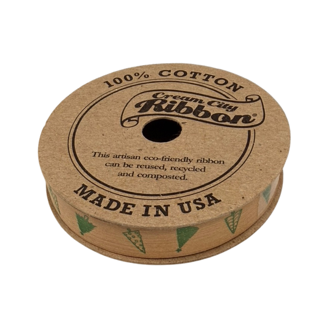 Compostable Curling Ribbon | Cotton | Holiday Trees