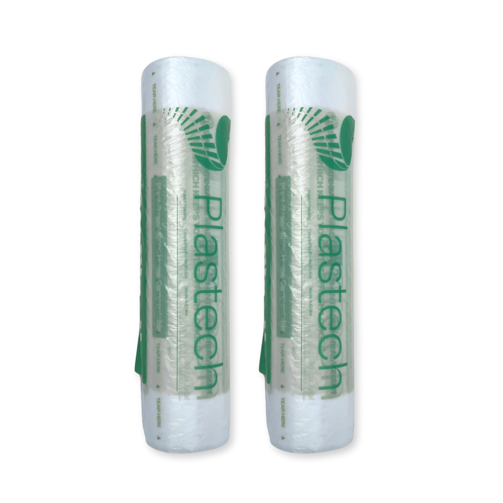 Two rolls of Plastech produce bags