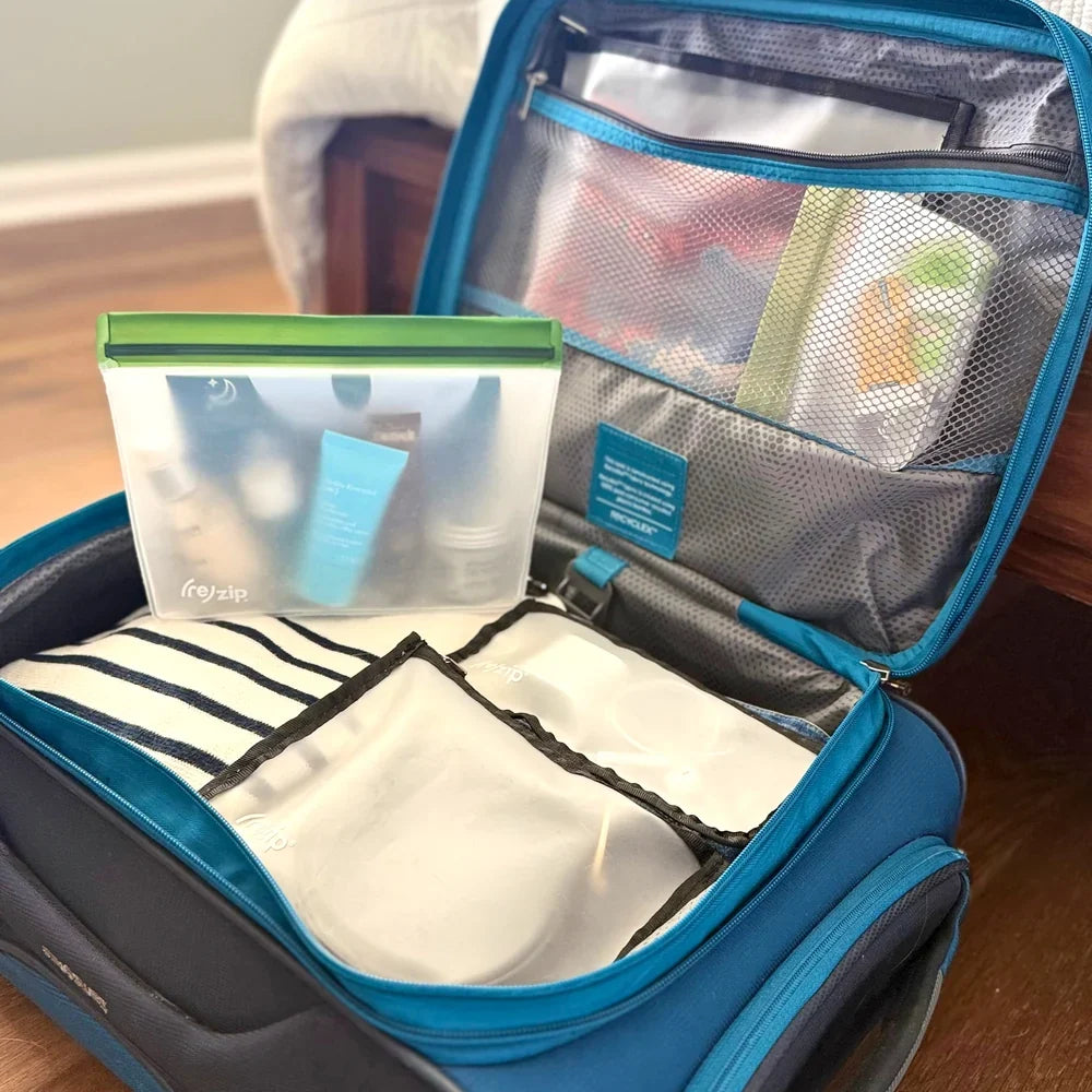 Reusable Food Storage Bags | Set of 3 Stand-up Zip Bags