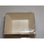11.8" X 15" X 3" Covered Tray Set | Compostable Balsa Tray with RPET Lid