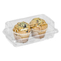 2 Count Muffin Container | Dome | Clear PET