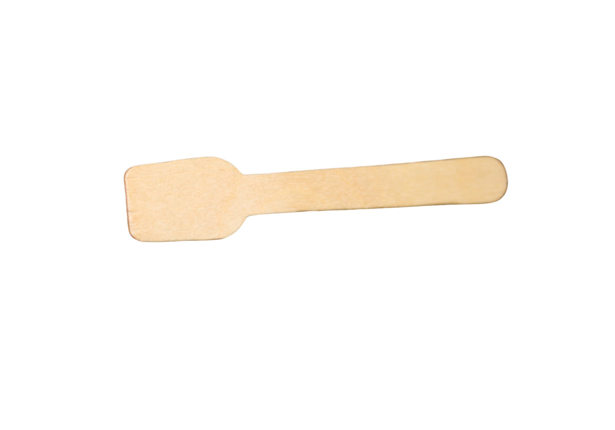 3.625" Wooden Gelato Spoon | Unwrapped | Home Compostable