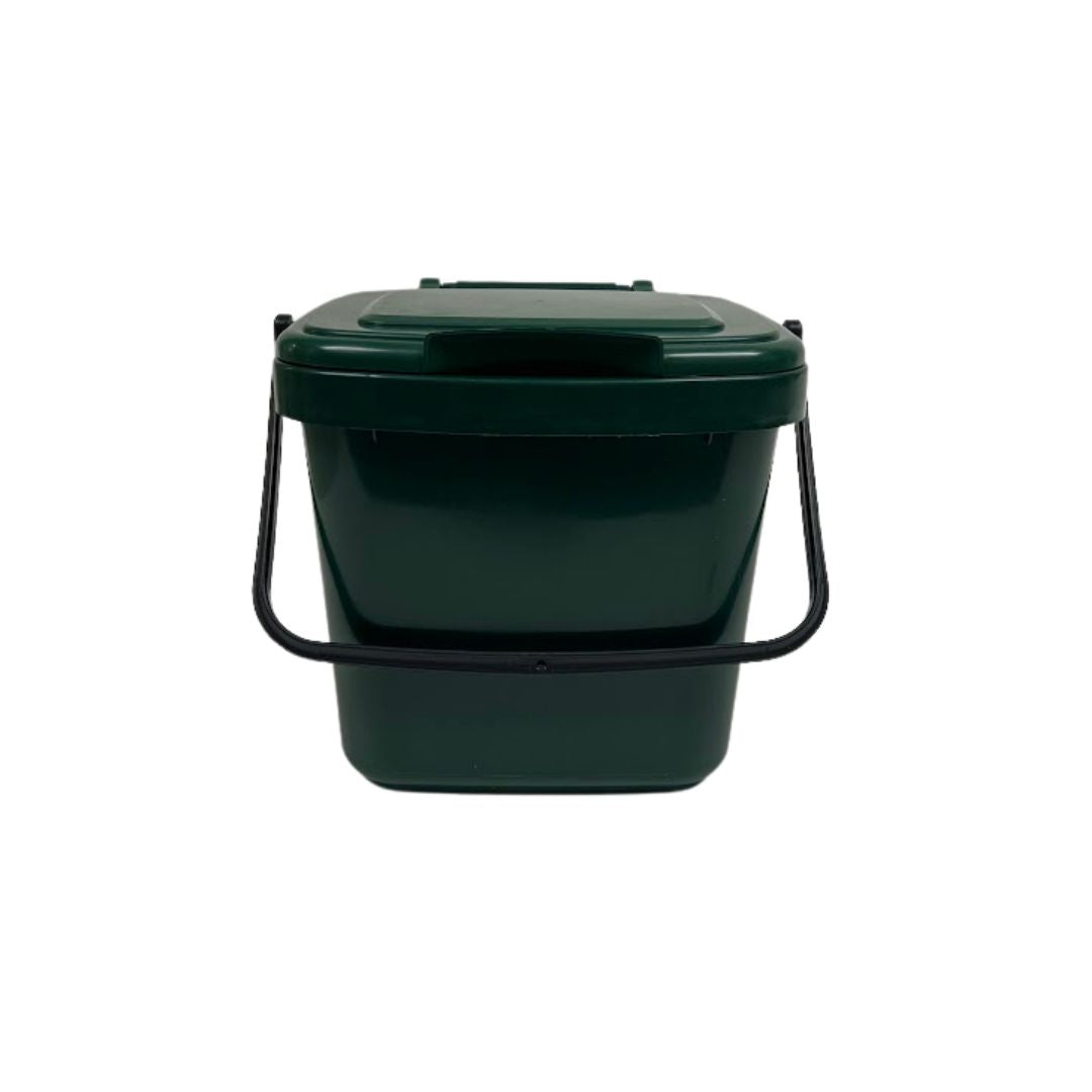 Compost Caddy Bin w/Compostable Trash Bags Set | Includes Bin & 2 Rolls of 2.5 gal Bags