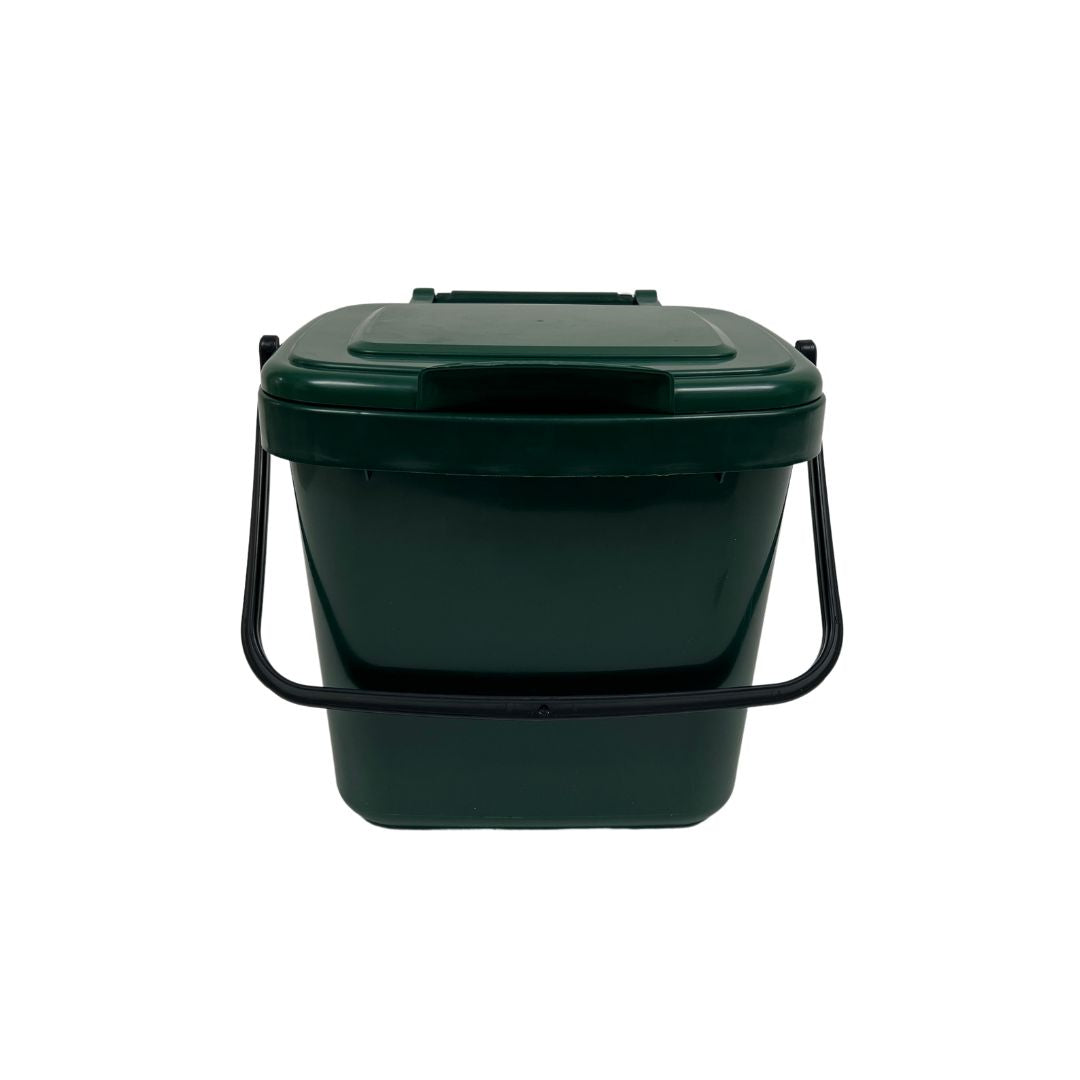 Compost Caddy Bin w/Compostable Trash Bags Set | Includes Bin & 2 Rolls of 2.5 gal Bags